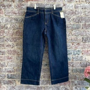 Eddie Bauer Ladies Ankle Pant Dark Rinse Denim